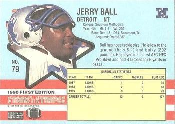 1990 Asher Candy Stars 'n Stripes #79 Jerry Ball Back