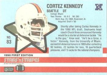 1990 Asher Candy Stars 'n Stripes #83 Cortez Kennedy Back