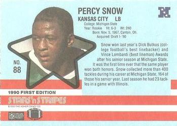1990 Asher Candy Stars 'n Stripes #88 Percy Snow Back
