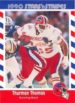 1990 Asher Candy Stars 'n Stripes #12 Thurman Thomas Front