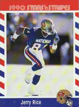 1990 Asher Candy Stars 'n Stripes #72 Jerry Rice Front
