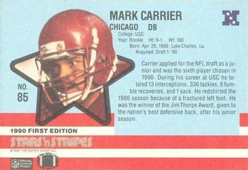 1990 Asher Candy Stars 'n Stripes #85 Mark Carrier Back
