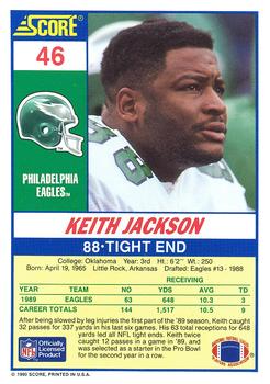 1990 Score 100 Hottest #46 Keith Jackson Back