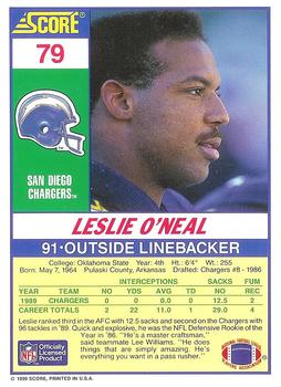 1990 Score 100 Hottest #79 Leslie O'Neal Back