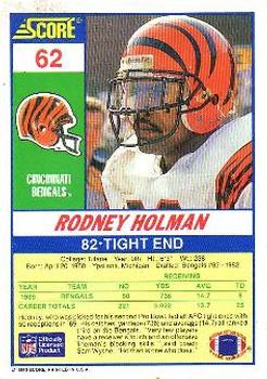 1990 Score 100 Hottest #62 Rodney Holman Back