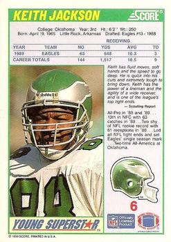 1990 Score - Young Superstars #6 Keith Jackson Back