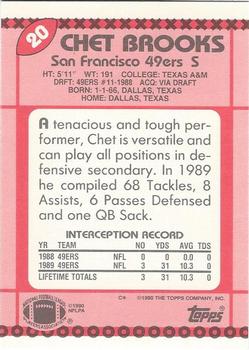1990 Topps - Collector's Edition (Tiffany) #20 Chet Brooks Back