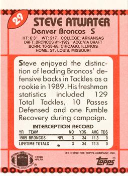 1990 Topps - Collector's Edition (Tiffany) #29 Steve Atwater Back