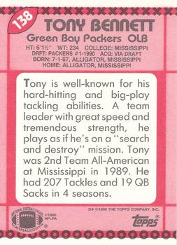 1990 Topps - Collector's Edition (Tiffany) #138 Tony Bennett Back