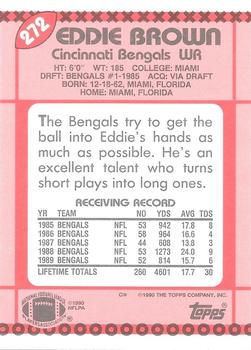 1990 Topps - Collector's Edition (Tiffany) #272 Eddie Brown Back
