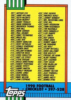 1990 Topps - Collector's Edition (Tiffany) #500 Checklist 397-528 Front