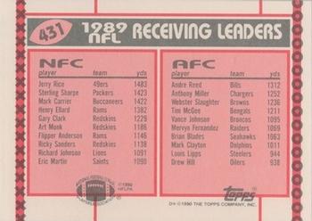 1990 Topps - Collector's Edition (Tiffany) #431 Jerry Rice / Andre Reed Back
