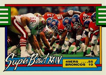 1990 Topps - Collector's Edition (Tiffany) #5 Super Bowl XXIV Front