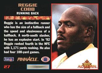 1993 Score - Pinnacle Men of Autumn #27 Reggie Cobb Back