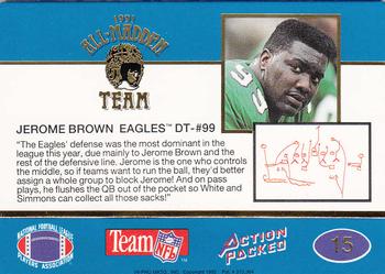 1991 Action Packed All-Madden #15 Jerome Brown Back