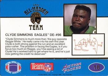 1991 Action Packed All-Madden #18 Clyde Simmons Back