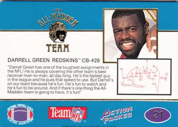 1991 Action Packed All-Madden #21 Darrell Green Back