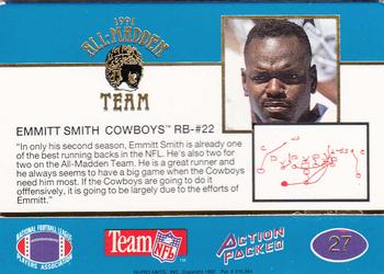 1991 Action Packed All-Madden #27 Emmitt Smith Back