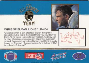 1991 Action Packed All-Madden #37 Chris Spielman Back