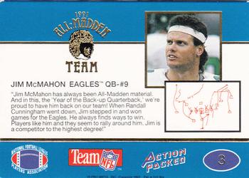 1991 Action Packed All-Madden #3 Jim McMahon Back