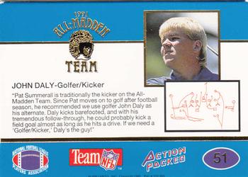 1991 Action Packed All-Madden #51 John Daly Back