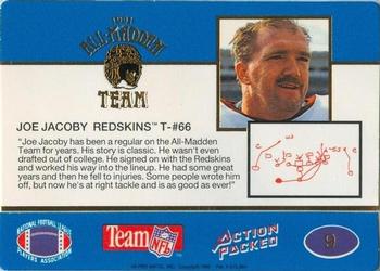1991 Action Packed All-Madden #9 Joe Jacoby Back