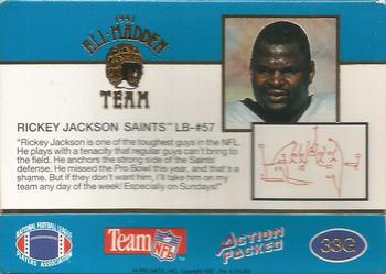 1991 Action Packed All-Madden - 24K Gold #33G Rickey Jackson Back