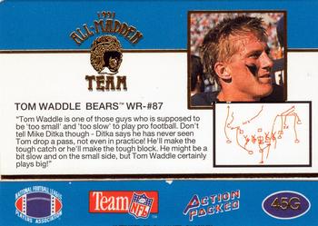 1991 Action Packed All-Madden - 24K Gold #45G Tom Waddle Back