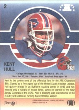 1991 Fleer Stars 'n Stripes #2 Kent Hull Back