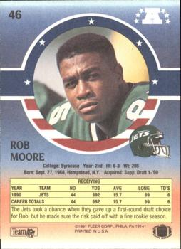 1991 Fleer Stars 'n Stripes #46 Rob Moore Back