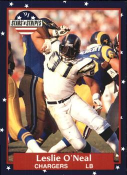 1991 Fleer Stars 'n Stripes #55 Leslie O'Neal Front