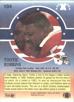 1991 Fleer Stars 'n Stripes #104 Tootie Robbins Back