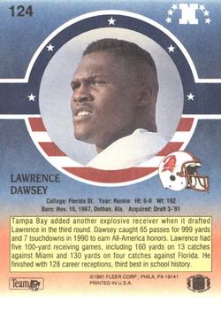 1991 Fleer Stars 'n Stripes #124 Lawrence Dawsey Back