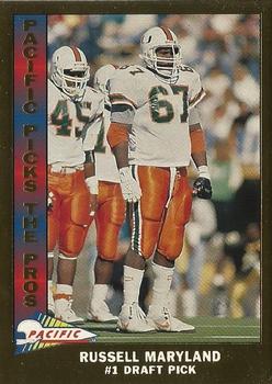 1991 Pacific - Pacific Picks the Pros Gold #1 Russell Maryland Front
