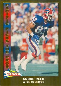 1991 Pacific - Pacific Picks the Pros Gold #2 Andre Reed Front
