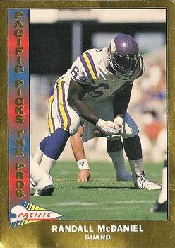 1991 Pacific - Pacific Picks the Pros Gold #7 Randall McDaniel Front