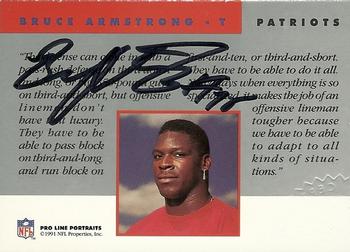 1991 Pro Line Portraits - Autographs #NNO Bruce Armstrong Back