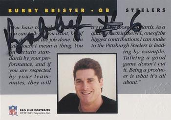 1991 Pro Line Portraits - Autographs #NNO Bubby Brister Back