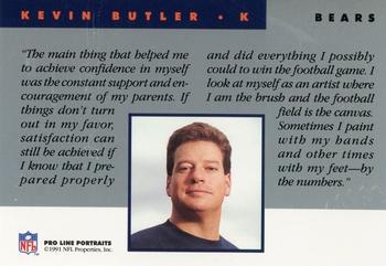 1991 Pro Line Portraits - Autographs #NNO Kevin Butler Back