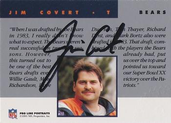 1991 Pro Line Portraits - Autographs #NNO Jim Covert Back