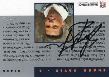 1991 Pro Line Portraits - Autographs #NNO Shaun Gayle Back