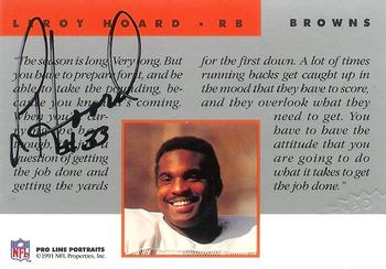 1991 Pro Line Portraits - Autographs #NNO Leroy Hoard Back