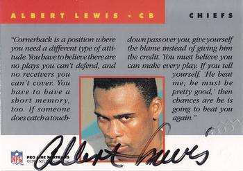 1991 Pro Line Portraits - Autographs #NNO Albert Lewis Back