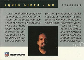 1991 Pro Line Portraits - Autographs #NNO Louis Lipps Back