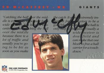 1991 Pro Line Portraits - Autographs #NNO Ed McCaffrey Back
