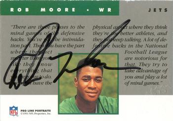 1991 Pro Line Portraits - Autographs #NNO Rob Moore Back