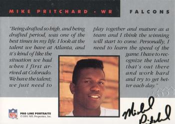 1991 Pro Line Portraits - Autographs #NNO Mike Pritchard Back