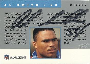 1991 Pro Line Portraits - Autographs #NNO Al Smith Back