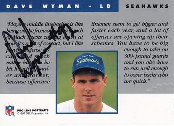 1991 Pro Line Portraits - Autographs #NNO David Wyman Back