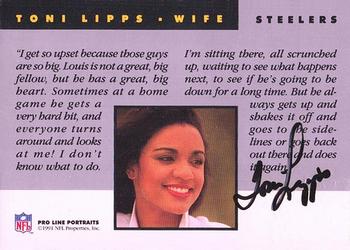 1991 Pro Line Portraits - Spirit Wives Autographs #NNO Toni Lipps Back